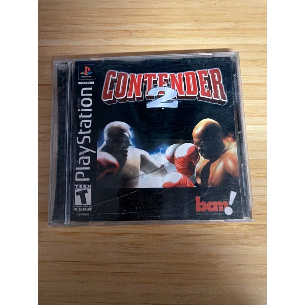 PS1 Contender 2 CIB Water Damaged Manual Untested Boxing Game‎